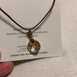 NWT- Semplice Bracelet with Swarovski Crystal.